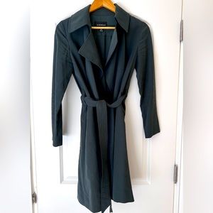 Club Monaco Trench Coat Forest Green Size XS Like New